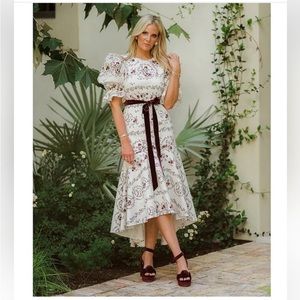 NWT ANTONIO MELANI x
Nicola Bathie Emilia Floral
Print Drop Waist Dress